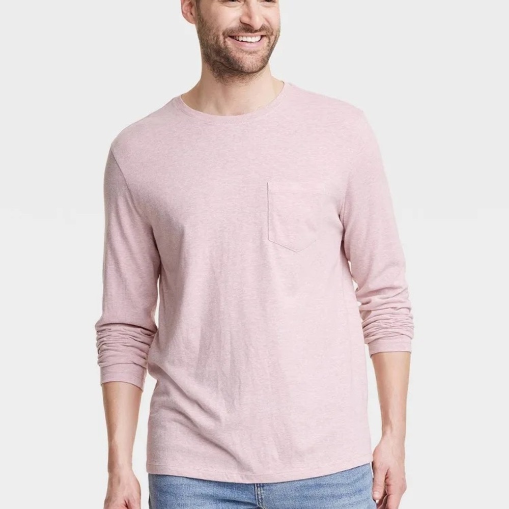 NWT- Goodfellows, Men's Pink Long Sleeve Shirt size XL